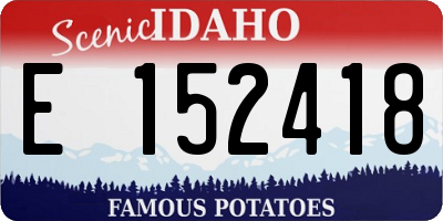 ID license plate E152418