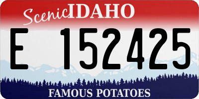 ID license plate E152425