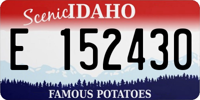 ID license plate E152430