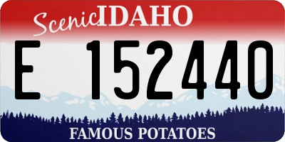 ID license plate E152440