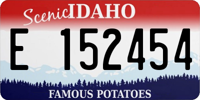 ID license plate E152454