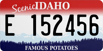 ID license plate E152456