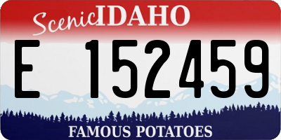 ID license plate E152459