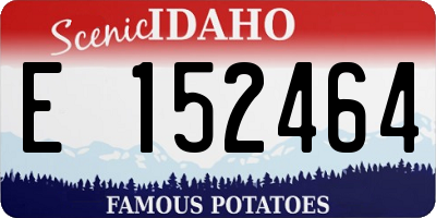 ID license plate E152464