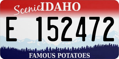 ID license plate E152472