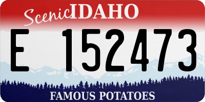 ID license plate E152473