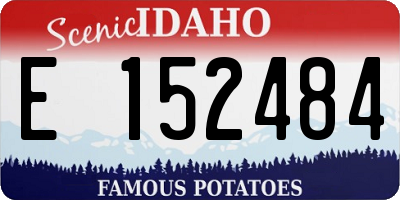 ID license plate E152484