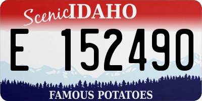 ID license plate E152490