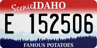 ID license plate E152506