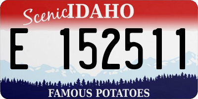 ID license plate E152511