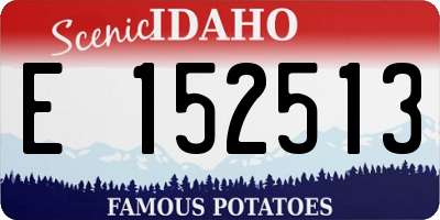 ID license plate E152513