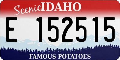 ID license plate E152515