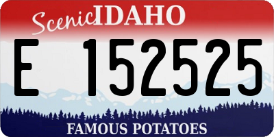 ID license plate E152525