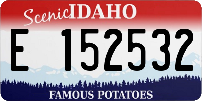 ID license plate E152532