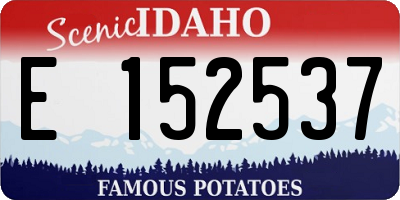 ID license plate E152537