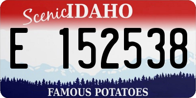 ID license plate E152538