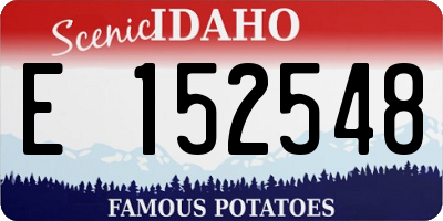ID license plate E152548