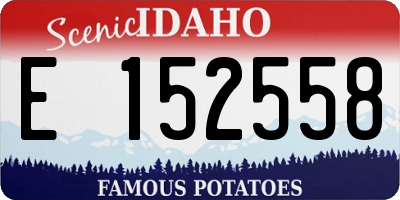 ID license plate E152558