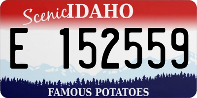 ID license plate E152559