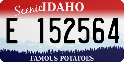ID license plate E152564