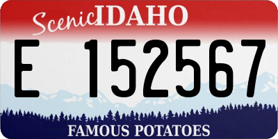 ID license plate E152567