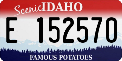 ID license plate E152570