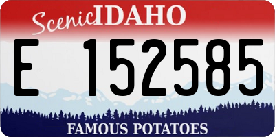 ID license plate E152585