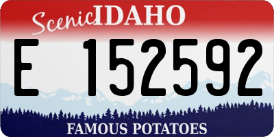 ID license plate E152592