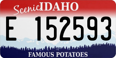 ID license plate E152593