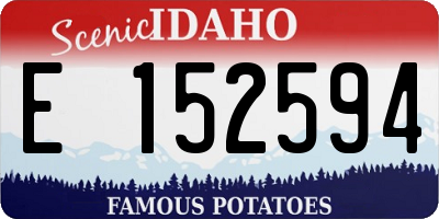 ID license plate E152594