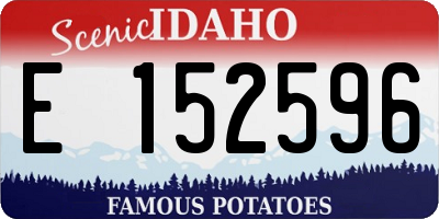 ID license plate E152596