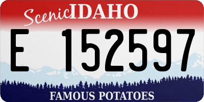 ID license plate E152597