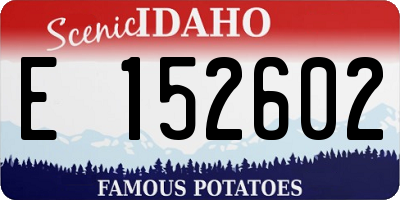 ID license plate E152602