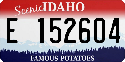 ID license plate E152604