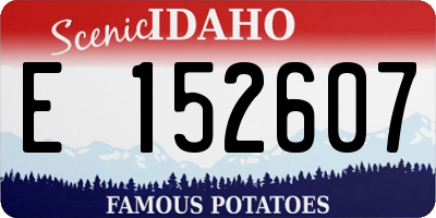 ID license plate E152607