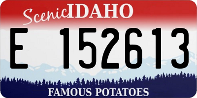 ID license plate E152613