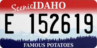 ID license plate E152619