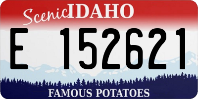 ID license plate E152621