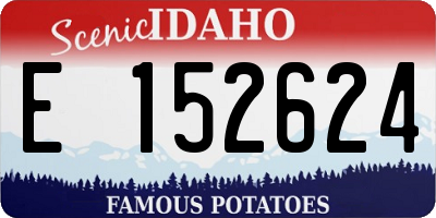 ID license plate E152624