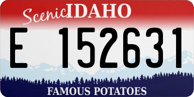 ID license plate E152631