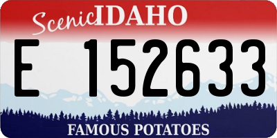 ID license plate E152633