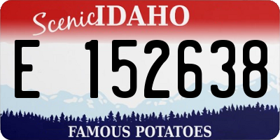 ID license plate E152638