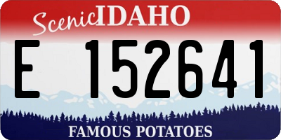 ID license plate E152641