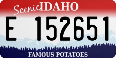 ID license plate E152651