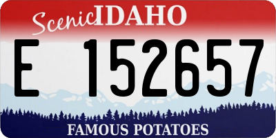 ID license plate E152657