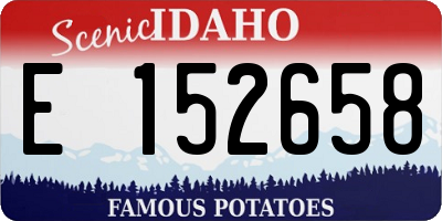 ID license plate E152658