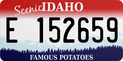 ID license plate E152659