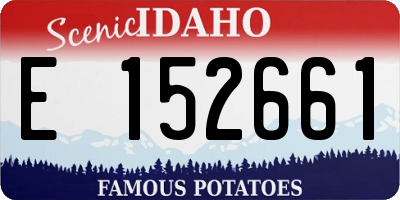 ID license plate E152661