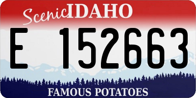 ID license plate E152663