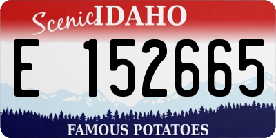 ID license plate E152665